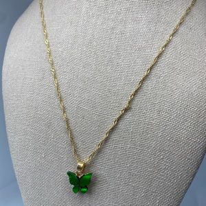 Green Butterfly Necklace